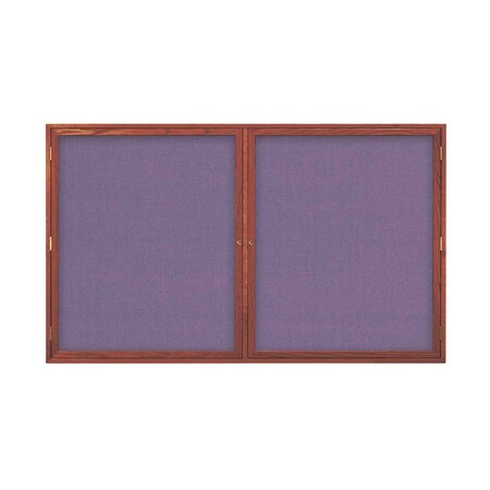 United Visual Products Double Door Indoor Enclosed Easy Tack Bo UV331EZ-MARBLE-WHITE